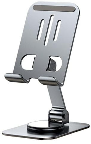 Metall -Mobiltelefonhalter, rotierende Mobilfunkständer | Tablet-Ständer für den Schreibtisch, Handy-Halterung aus Metall | 360 Grad drehbarer Handy-Ständer, Handy-Ständer, E-Book-Reader, platzsparend