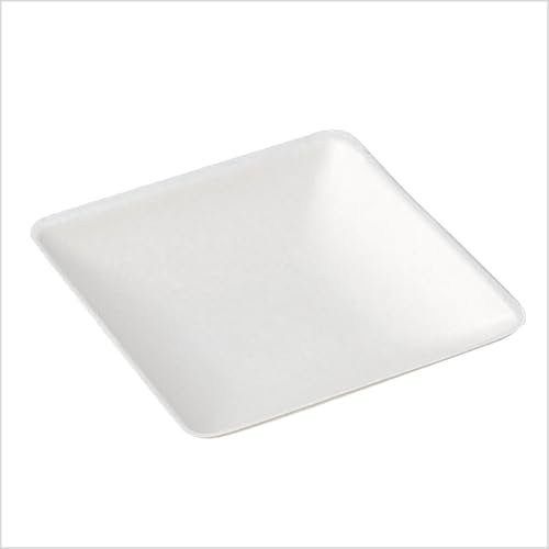 Maxi Products - 50 Unidades Mini Plato Cuadrado Catering - 6,5 x 6,5 cm - Plato Catering Caña Azúcar - Especial Catering, Eventos, Tapas, Degustación, Food Trucks - CATERING
