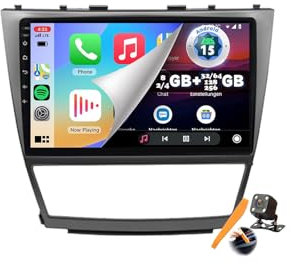 M6 pro2,YLOXFW Autoradio Android 15.0 Navi 2 DIN Stereo für Camry 40 2006-2011 Sat GPS Navigation 9 Zoll Cartablet DVD Multimedia Player FM BT Receiver mit Carplay 4G 5G WiFi DSP SWC