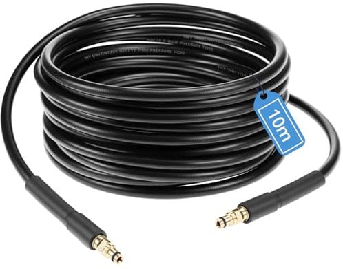 QWORK® 10 m Hochdruckschlauch, hochdruckreiniger Ersatzschlauch, geeignet für hochdruckreiniger der K-Serie (K2–K7), schnellanschluss