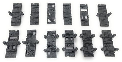 LM3D Passerelles et plateformes à ressort, 16 pièces, scénographie Fantasy pour Wargames, compatible avec les miniatures 28 mm-32 mm - Impression 3D