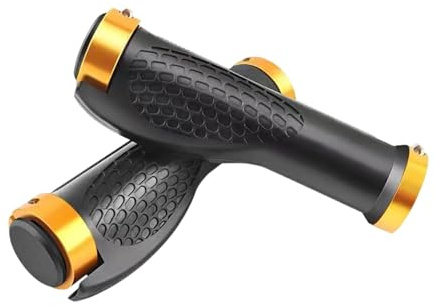 Oshhni 2 Stück Fahrradlenkergriffe, rutschfeste Ersatz-Lenkergriffe für Rennräder, Fahrradzubehör, Gold