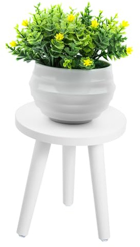 KAILIKETIY Blumentopfständer Weiß, Kompakt, Stabil, Dekorativ für Balkon | Einfaches Design, Stabil und Dekorativ, für Balkon und Außenbereich, Hebt Blumentöpfe