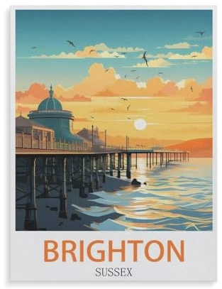 1000 Puzzles Für Erwachsene，Brighton Sussex，Freizeit Unterhaltung Kinder Spielzeug Zuhause Dekoration Art Geschenk（75x50cm）-GY13