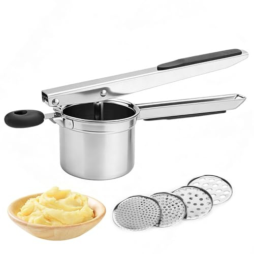 Exsink Kartoffelpresse, Spätzlepresse Edelstahl, Spagettieis Quetsche