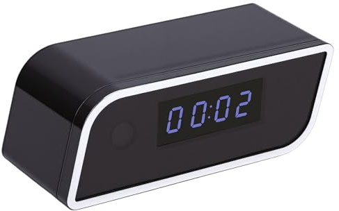 Goshyda Smart Clock Camera, WiFi 1080P FHD Camera with 130° Wide Angle, Night Vision, Motion Detection, for Indoor Home Security