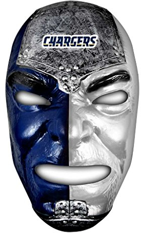 Franklin Sports NFL Los Angeles Chargers Fan Gesichtsmaske - Team Fan Masken für NFL Football Spiele und Heckklappe - Sport Fan Face Mask - Face Paint Masks