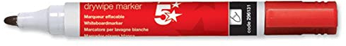 Red Dry Wip Whiteboard - Marker - Stift Für Whiteboards, Flipcharts, Memo - Boards - 3mm Bullet Tipp - Pack von 4