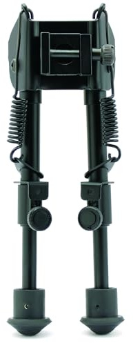SME Bi-Pod with Spring | Durable Stable Clamp Mount Adjustable Aluminum Portable Gun 2 Legged Stand with Extendable Legs from 6 to 9