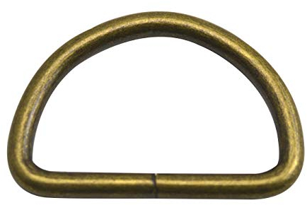 Wuuycoky D-Ring-Schnallen, 3,8 cm Innendurchmesser, Bronze, D-Ring, nicht geschweißt, für Gurtband, 10 Stück