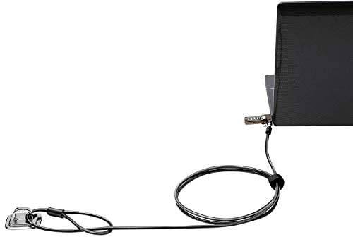 CaLeQi Combination Security Lock Cable for Notebook Laptop Pc Computer Monitor lcd - 2m Cable Black (Lock + Anchor)