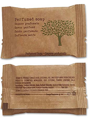 Awek.eu 500 Stück Hotelseife Seife Gästeseife in Folie 14g NATURE Serie NEU