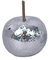 Apfel Keramik Dekoapfel Deko-Figur Obst Keramikapfel Ø 8 cm Höhe 6,5 cm Silber