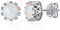 ChicSilver Damen Mädchen Opal Ohrstecker mit Krone Weiß Opal Ohrring für Valentinstag Weihnachten