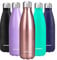 SUNWILL Metal Water Bottle Stainless Steel 500ml, Insulated Reusable Thermal Flask for Cold and Hot Drink, Travel, Sports, Gym, Rose Gold