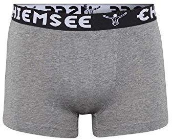 Chiemsee Boxer Short Herren Trunk Unterwäsche Regular Fit Retroshorts 3er Pack, Farbe:Grey, Bekleidungsgröße:M