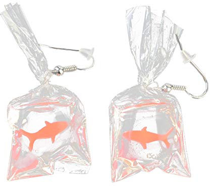 1 Paar Lustige Goldfisch Ohrringe Wasser-beutel-form Baumeln Haken-ohrringe Charme-schmucksache-geschenk-ohrringe Für Frauen Mädchen