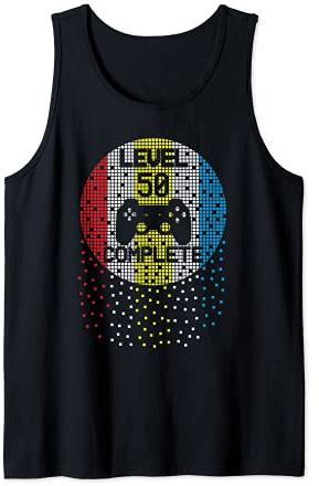 50th Birthday Level 50 Years Complete Cool Pixel Gaming Nerd Débardeur