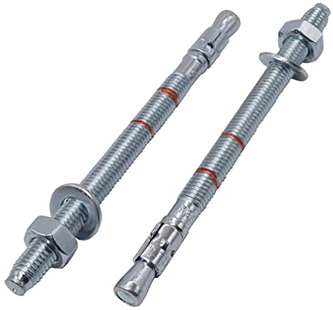 Lot de 20 chevilles d'ancrage compensées M8 x 115 mm - Chevilles métalliques - Fixation par boulon traversant - Ancrage d'expansion pour béton (20, M8 x 115 mm)