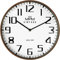 MPM Quality Design Holzimitation Wanduhr, Kunststoff-Rahmen mit Holzeffekt in Dunkelbraun, Quarz-Uhrwerk Sweep, Wand-Deko, Dekoration für jeden Raum im Haus, Küche/Wohnzimmer, Büro, Schlafzimmer