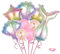 Catelves 9 Stücke Meerjungfrau Luftballon Set, Meerjungfrau Geburtstag Deko, Meerjungfrau Folienballon Thema Geburtstagsfeier Dekoration, Latex Konfetti Luftballons mit Band