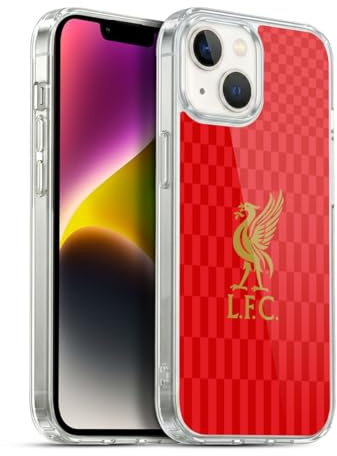 Head Case Designs Officially Licensed Liverpool Football Club Gold On Red Kit Liver Bird Gel Case [Military Grade Protection] Compatible With Apple iPhone 14