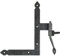 HALCÖ 0127.057.00.0.01.L+R Fensterwinkelband Ladenband Fulp1, Fenster-Scharnier Höhe 190 mm, Stahl verzinkt schwarz passiviert, Silber