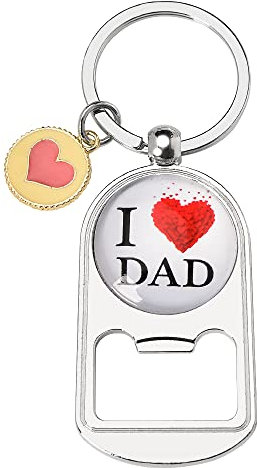 Porte-clés décapsuleur cadeau pour papa, cadeau de la part de sa fille, fils, cadeau de fête des pères, cadeau de la part des enfants, cadeau de Noël, d'anniversaire pour papa, porte-clés décapsuleur