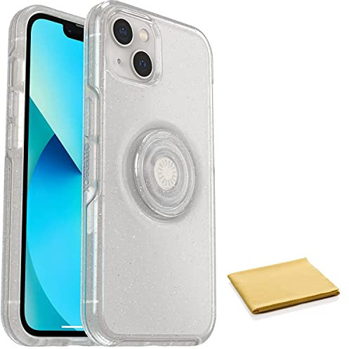 OtterBox Otter + Pop Symmetry Series Schutzhülle für iPhone 13, mit Reinigungstuch, keine Einzelhandelsverpackung, Stardust, Weiß (27-55334-F58-CC)