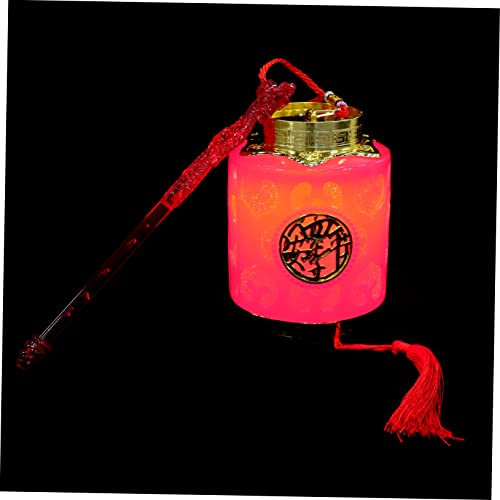 WOONEKY 1 Stück Laterne Zum Aufhängen Im Freien Chinesische Laternen Für Draußen Kinderspielzeug Led-Laternenlichter Rote Gartenlaterne Frühlingsfest Glücksdekoration Neujahr