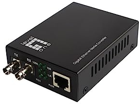 LevelOne GVT-2003 RJ45 to ST Gigabit Ethernet Media Converter, Single-Mode Fiber, 1310nm, 20km