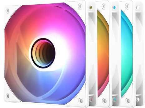 Thermalright TL-C12W-S V3 120mm ARGB CPU Fan, with 1500RPM Speed,White Computer Case Fan, Quiet 4pin PWM, for S-FDB Bearing CPU Cooler,with ARGB Mirror Light Effect, 3-packs