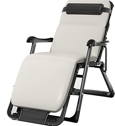 BUJOG Zero Gravity Chair, Übergroßer Zero Gravity Chair, Liegestuhl Mit Matratze, Zum Sonnenbaden, Camping, Pool, Strand, Terrasse,B1