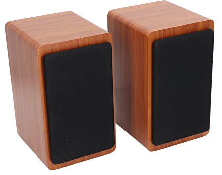 Computer-Lautsprecher, Kabelgebundene USB-betriebene PC-Lautsprecher mit 3 W Stereo-Sound, Desktop-Subwoofer für Heim-PC-Laptop (Nussbaum)