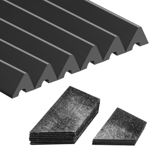 Scott Edward Billard K66 Gummi-Stoßstangen für Pooltischschienen (Set mit 6 Stück), Stoßstangen, Ersatzstoßfänger, Zubehör, 2,2 m, 2,2 m, 2,4 m und Billardtisch-Kissenverkleidungen, Set von 12–3 mm
