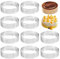 Happysnow Lot de 10 anneaux à tartes ronds avec trous en acier inoxydable pour fruits, quiches, tartes, mousses, 7 cm