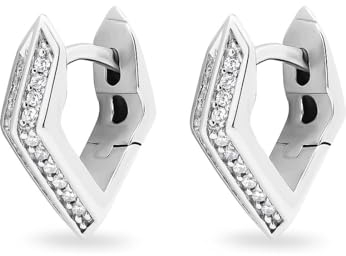 JETTE Damen-Creolen 925er Silber 40 Zirkonia One Size 88853679