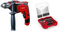 Einhell Schlagbohrmaschine TC-ID 1000 E (1010 W, Bohrleistung Ø Holz 32 mm, Beton 16 mm, Metall 13 mm, Metall-Tiefenanschlag, robustes Zahnkranzbohrfutter, inkl. 40-tlg. Bit- und Bohrer-Set)