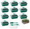 WY8 10 Pack Seed Trays Starter Kit, 120 Cells Reusable Greenhouse Seedling Starter Tray with Dome and Deep Base, Herb Garden Plant Humidity Adjustable Grow Kit Garden Indoor or Outdoor (Green)