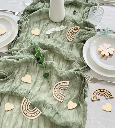 100 Pcs Streudeko Tischdeko Taufe, Regenbogen Deko Tischdeko Konfirmation Taufe Kommunion, Holz Baby Shower Party Konfetti Taufe Deko, Taufdeko Konfirmation Konfetti Tisch Dekoration für Junge Mädchen