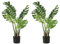 Valyria Home - Planta Artificial Monstera - Tamaño 80 cm - Pack de 2 Plantas de Plástico Interior y Exterior - Costilla de Adán Realista - Decoración del Hogar