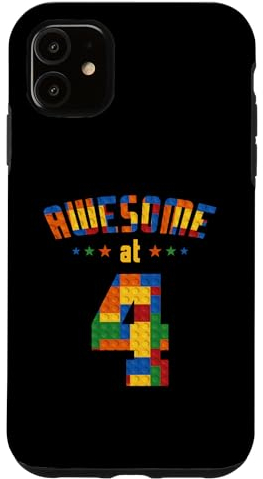 Hülle für iPhone 11 Tolle Bausteine für Kinder im Alter von 4 Jahren, für Jungen, 4. Geburtstag