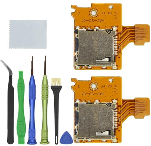 HYNNIO 2 Pack Replacement Micro SD Card Reader for Nintendo Switch HAC-SD-01, TF Memory Card Slot Reader Board Replacement for NS Console