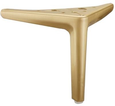 ETOPARS Möbel Beine Metall Dreieck Füße Ersatz für Kabinett Kommode Sofa Stuhl Werkbank,Pack von 2(Golden gebürstet,18cm)
