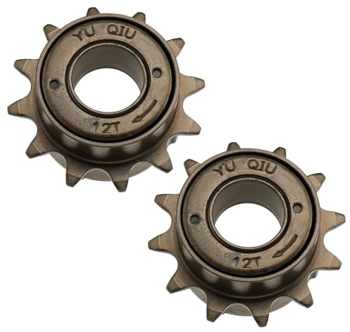 SG Store 2 Uds 12T Dientes Rueda Libre de Una Sola Velocidad Piñón de Volante 34mm de Gran Diámetro Bicicleta Volante Piñón Accesorios para Vehículos Eléctricos