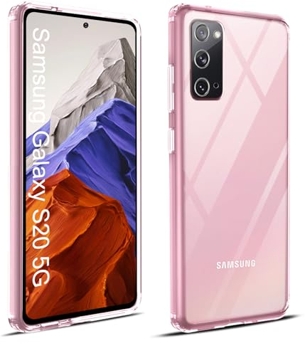 Elekpia Crystal Clear Hülle Kompatibel mit Samsung Galaxy S20, Anti-Fingerabdruck Anti-Vergilbungs Handyhülle, Kratzfest Stoßfest Durchsichtig Schutzhülle, TPU Case, Dünn Cover (Transparent)