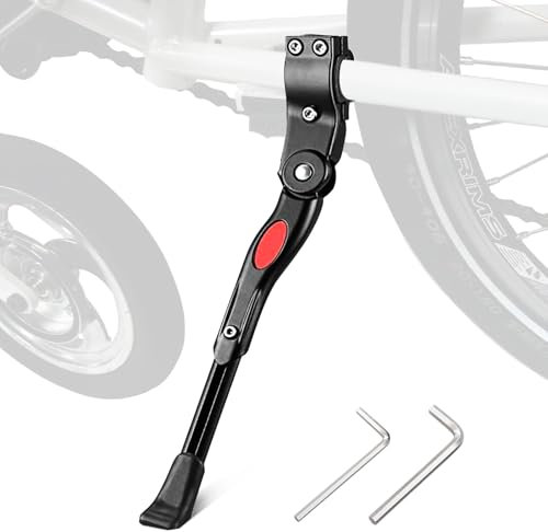 LURNODY Fahrradständer, Bike Kickstand Hochfest und Stabil, Höhenverstellbarer Fahrrad ständer, Fahrrad Seitenständer Fahrrad Rennrad Halterung Zubehör für 22-27 Zoll Raddurchmesser