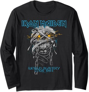 Iron Maiden - Powerslave Head Mummy Black Long Sleeve T-Shirt