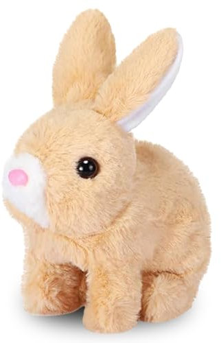YeahBoom Conejo de Peluche Electrónico Interactivo,Conejo de Peluche con Juguete de Sonido,Conejito de Pascua de Peluche,Juguetes de Conejito para Niños,Juguete de Conejito Saltando