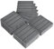 Bonnlo Composite Garden Decking Tiles, 27 Pcs Plastic Outdoor Flooring, 30x30cm Patio PE Gardrn Tiles Indoor & Outdoor, Grey Straight Stripe